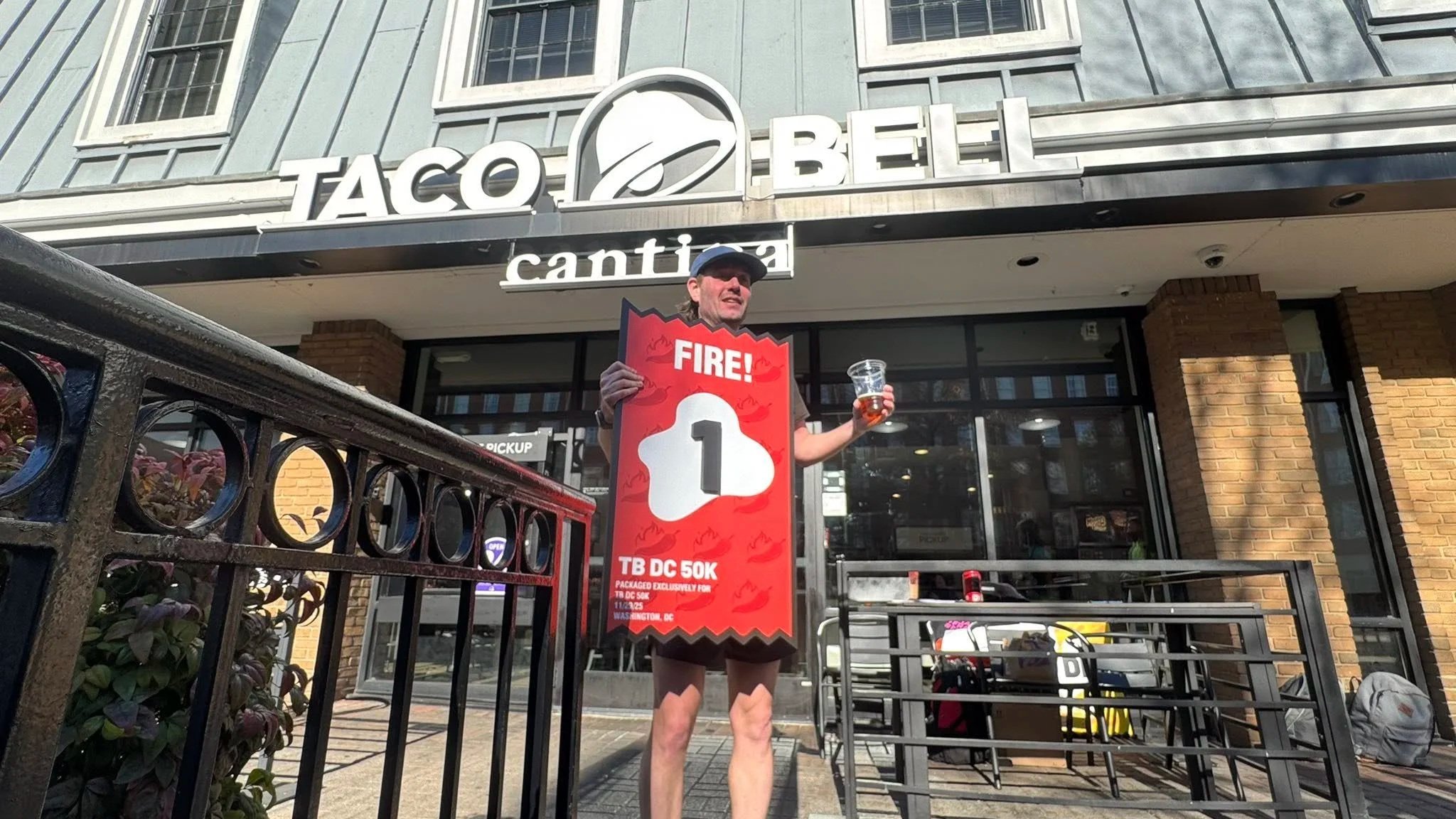 Mike Smith won the top spot, finishing in just over 4 hours and 12 minutes. Photo: Taco Bell DC 50K Facebook Page